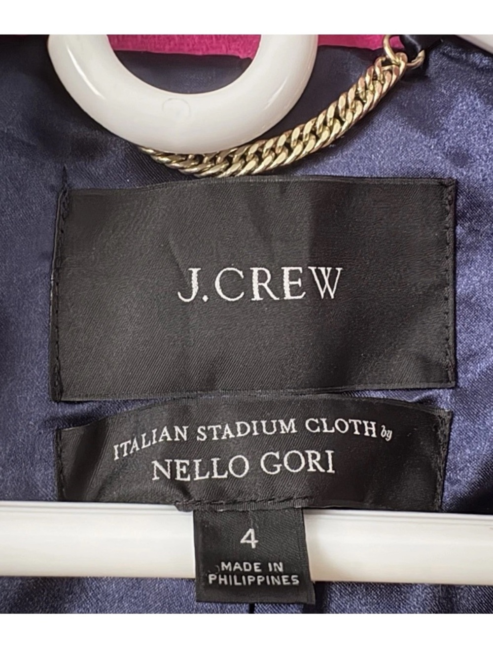 J Crew Cocoon Pink Italian Stadium Cloth Nello Gori Wool Long Coat Jacket Sz 4 - Picture 16 of 16